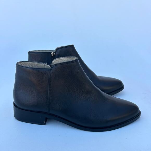 Nisolo Everyday Lana Ankle Boots Black Leather Short Booties 6.5 - Picture 3 of 11